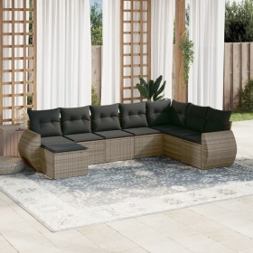 8-teiliges Gartensofa-Set und graue synthetische Rattankissen von , Gartensets - Ref: Foro24-3254097, Preis: 526,74 €, Rabatt: %