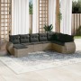 8-teiliges Gartensofa-Set und graue synthetische Rattankissen von , Gartensets - Ref: Foro24-3254097, Preis: 515,99 €, Rabatt: %