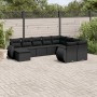 Gartensofa-Set 10-teilig mit schwarzen synthetischen Rattankissen von , Gartensets - Ref: Foro24-3254192, Preis: 685,21 €, Ra...