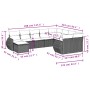 Garden sofa set 10 pieces with black synthetic rattan cushions by , Garden sets - Ref: Foro24-3254192, Price: 685,21 €, Disco...