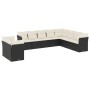 Set de sofás de jardín 10 pzas cojines ratán sintético negro de , Conjuntos de jardín - Ref: Foro24-3217856, Precio: 644,99 €...