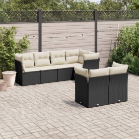 7-teiliges Garten-Essset und schwarze Kissen aus synthetischem Rattan von , Gartensets - Ref: Foro24-3217896, Preis: 493,15 €...