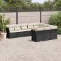 Gartensofa-Set 10-teilig mit schwarzen synthetischen Rattankissen von , Gartensets - Ref: Foro24-3218216, Preis: 664,47 €, Ra...