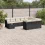 11-teiliges Gartensofa-Set und schwarze synthetische Rattankissen von , Gartensets - Ref: Foro24-3218256, Preis: 723,64 €, Ra...