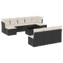 11-teiliges Gartensofa-Set und schwarze synthetische Rattankissen von , Gartensets - Ref: Foro24-3218296, Preis: 661,14 €, Ra...