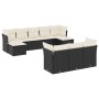 Gartensofa-Set 10-teilig mit schwarzen synthetischen Rattankissen von , Gartensets - Ref: Foro24-3218326, Preis: 598,85 €, Ra...