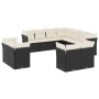 11-teiliges Gartensofa-Set und schwarze synthetische Rattankissen von , Gartensets - Ref: Foro24-3218506, Preis: 731,88 €, Ra...