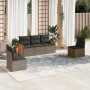 Gartensofa-Set mit Kissen, 5-teilig, graues synthetisches Rattan von , Gartensets - Ref: Foro24-3227530, Preis: 328,71 €, Rab...