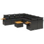 8-teiliges Gartensofa-Set und schwarze synthetische Rattankissen von , Gartensets - Ref: Foro24-3226664, Preis: 558,25 €, Rab...