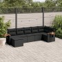 7-teiliges Garten-Essset und schwarze Kissen aus synthetischem Rattan von , Gartensets - Ref: Foro24-3227028, Preis: 438,79 €...