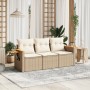 Garden sofa set with beige cushions 3 pieces PE rattan by , Garden sets - Ref: Foro24-3226597, Price: 328,55 €, Discount: %