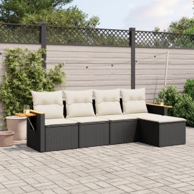 5-piece garden furniture set and black synthetic rattan cushions by , Garden sets - Ref: Foro24-3226756, Price: 322,04 €, Dis...