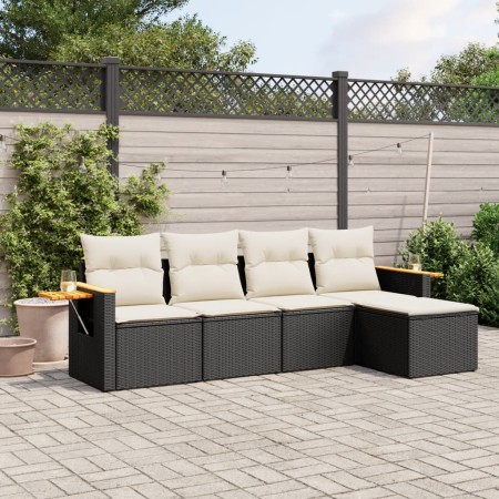 5-teiliges Gartenmöbel-Set und schwarze synthetische Rattankissen von , Gartensets - Ref: Foro24-3226756, Preis: 316,56 €, Ra...