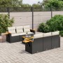 7-teiliges Garten-Essset und schwarze Kissen aus synthetischem Rattan von , Gartensets - Ref: Foro24-3226630, Preis: 485,45 €...