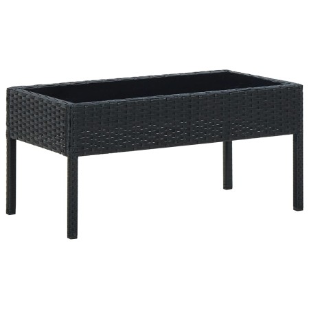 Black synthetic rattan garden table 75x40x37 cm by vidaXL, Garden tables - Ref: Foro24-45904, Price: 80,05 €, Discount: %