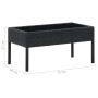 Black synthetic rattan garden table 75x40x37 cm by vidaXL, Garden tables - Ref: Foro24-45904, Price: 80,05 €, Discount: %