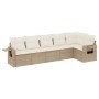 Garden sofa set with cushions 6 pieces beige synthetic rattan by , Garden sets - Ref: Foro24-3252525, Price: 522,99 €, Discou...