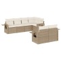 7-teiliges Gartensofa-Set und beigefarbene synthetische Rattankissen von , Gartensets - Ref: Foro24-3252745, Preis: 699,73 €,...