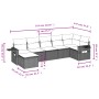 7-piece garden sofa set with gray PE rattan cushions by , Garden sets - Ref: Foro24-3252817, Price: 494,39 €, Discount: %