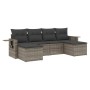 6-piece garden furniture set and gray synthetic rattan cushions by , Garden sets - Ref: Foro24-3252857, Price: 408,00 €, Disc...