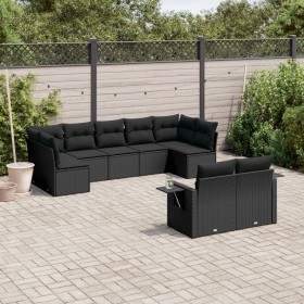 8-teiliges Gartensofa-Set und schwarze synthetische Rattankissen von , Gartensets - Ref: Foro24-3252952, Preis: 673,22 €, Rab...