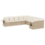 Gartensofa-Set mit beigen Kissen, 10-teilig, synthetisches Rattan von , Gartensets - Ref: Foro24-3253045, Preis: 745,48 €, Ra...