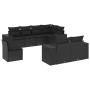 8-teiliges Gartensofa-Set und schwarze synthetische Rattankissen von , Gartensets - Ref: Foro24-3222834, Preis: 665,12 €, Rab...