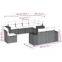 8-teiliges Gartensofa-Set und schwarze synthetische Rattankissen von , Gartensets - Ref: Foro24-3222834, Preis: 665,12 €, Rab...