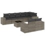 Set de muebles de jardín 9 pzas y cojines ratán sintético gris de , Conjuntos de jardín - Ref: Foro24-3222829, Precio: 685,97...