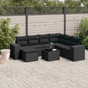 8-teiliges Gartensofa-Set und schwarze synthetische Rattankissen von , Gartensets - Ref: Foro24-3222904, Preis: 553,24 €, Rab...