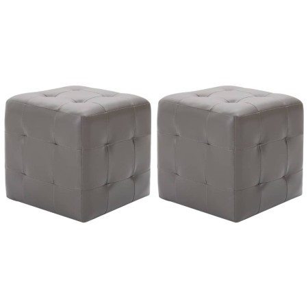 Nightstands 2 units gray synthetic leather 30x30x30 cm by vidaXL, Nightstands - Ref: Foro24-249013, Price: 60,79 €, Discount: %