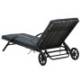 Anthrazitgraue Sonnenliegen aus synthetischem Rattan mit Tisch von vidaXL, Liegen - Ref: Foro24-47747, Preis: 333,11 €, Rabat...