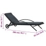 Anthracite gray synthetic rattan sun loungers with table by vidaXL, Loungers - Ref: Foro24-47747, Price: 333,11 €, Discount: %