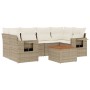 Set sofás de jardín 7 piezas y cojines ratán sintético beige de , Sofás modulares de exterior - Ref: Foro24-3224462, Precio: ...