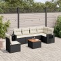 7-piece garden dining set and black synthetic rattan cushions by , Modular outdoor sofas - Ref: Foro24-3224586, Price: 449,83...