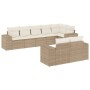 Gartensofa-Set mit beigen Kissen 8 Stück PE-Rattan von , Gartensets - Ref: Foro24-3222817, Preis: 706,51 €, Rabatt: %