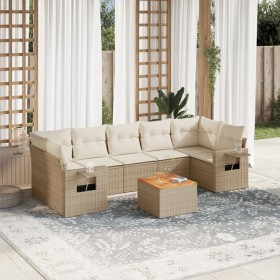 Garden sofa set with beige cushions 8 pcs PE rattan by , Modular outdoor sofas - Ref: Foro24-3224476, Price: 668,22 €, Discou...