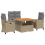 Garden dining set with cushions 4 pieces beige synthetic rattan by , Garden sets - Ref: Foro24-3277428, Price: 640,99 €, Disc...