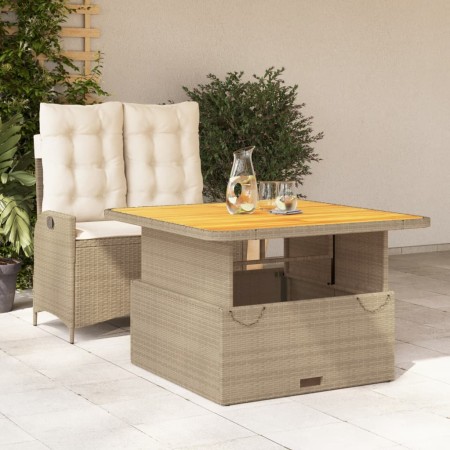 Set comedor de jardín 2 pzas con cojines ratán sintético beige de , Conjuntos de jardín - Ref: Foro24-3277475, Precio: 381,57...