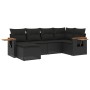 6-piece garden sofa set and black synthetic rattan cushions by , Garden sets - Ref: Foro24-3227014, Price: 390,44 €, Discount: %