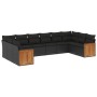 Set de sofás de jardín 10 pzas cojines ratán sintético negro de , Conjuntos de jardín - Ref: Foro24-3228001, Precio: 636,01 €...