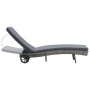 Lounger with wheels and cushion in anthracite gray synthetic rattan by vidaXL, Loungers - Ref: Foro24-47753, Price: 141,35 €,...