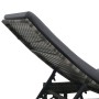 Lounger with wheels and cushion in anthracite gray synthetic rattan by vidaXL, Loungers - Ref: Foro24-47753, Price: 141,35 €,...