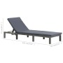 Lounger with anthracite gray synthetic rattan cushion by vidaXL, Loungers - Ref: Foro24-47752, Price: 135,18 €, Discount: %