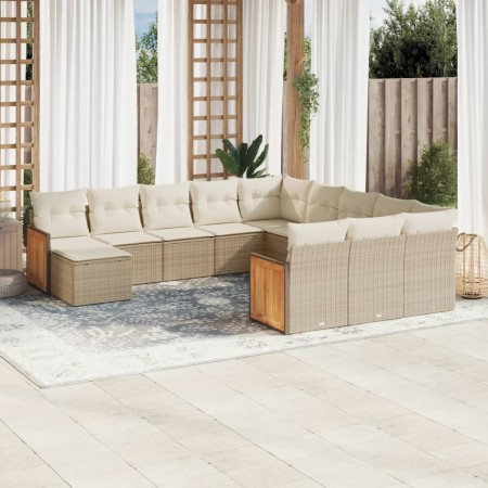 12-piece garden sofa set and brown synthetic rattan cushions by , Garden sets - Ref: Foro24-3228263, Price: 872,08 €, Discoun...