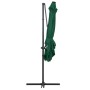 Cantilever umbrella with LED lights and green steel post 250x250 cm by vidaXL, Umbrellas - Ref: Foro24-46993, Price: 88,75 €,...