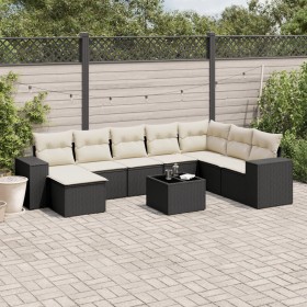 8-teiliges Gartensofa-Set und schwarze synthetische Rattankissen von , Gartensets - Ref: Foro24-3222965, Preis: 571,14 €, Rab...