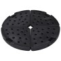 Soporte de sombrilla en forma de ventilador 4 piezas negro de vidaXL, Bases para sombrillas - Ref: Foro24-47857, Precio: 94,5...