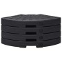 Soporte de sombrilla en forma de ventilador 4 piezas negro de vidaXL, Bases para sombrillas - Ref: Foro24-47857, Precio: 94,5...