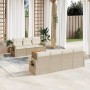 Garden sofa set with beige cushions 8 pcs PE rattan by , Modular outdoor sofas - Ref: Foro24-3224469, Price: 633,40 €, Discou...